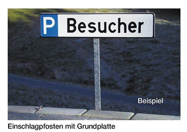 Schilder Klar Erdspieß/Bodenplatte/Schraubensatz, 750x2 mm, 5040/52