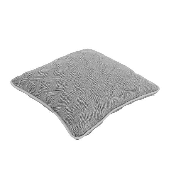 doppler Zierkissen ART ca. 45x45xca. 14cm, mit RV und Kordel, grau, gemustert, 5694204042