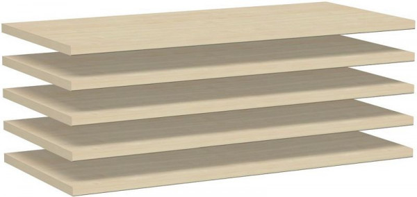 geramöbel Regalzwischenboden zur Verbindung von 2 Schränken, 5 Stück, 800x383x19, Ahorn, N-386200-A