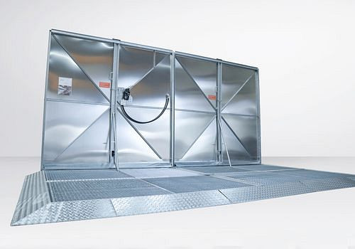 DENIOS Auffahrrampe für Kraftstoffabfüllplatz, Werkstoff: Stahl, 267251