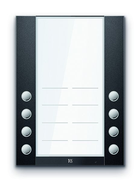 TCS Türkontrollsystem PET PRO Audio Klingeltastenerwweitreung 8T 2 Spalten AP RAL7016 anthrazitgrau, AEA520208-0017