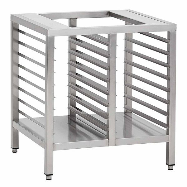 Gastro-Inox Edelstahl AISI 430 Untergestell für Öfen, 1000 mm, Gastronorm Raum, mit Grundboden, unter Platz für 16x Gastronorm 1/1, 310.111