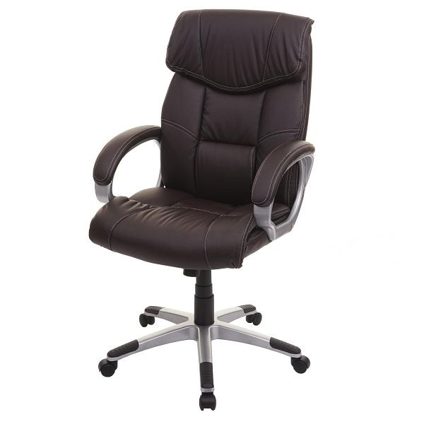 Mendler Bürostuhl HWC-A71, Chefsessel Drehstuhl, Kunstleder, coffee-braun, 74185