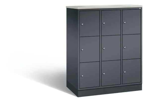 C+P Schließfachschrank Intro, H1255xB920xT490mm, Farbe: Schwarzgrau, 8573-301 S10364