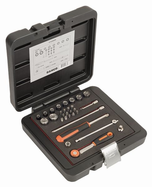 Bahco 1/4" Steckschlüssel-Satz, Gesamtlänge 237 mm, 6729MHR, 7314150218769