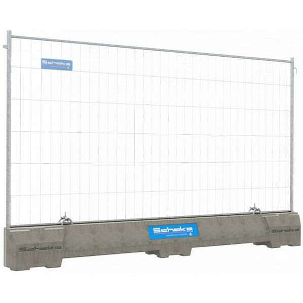Schake Betonleitschwellen SET bestehend aus: 1 x Betonleitschwelle (Art.-Nr. 3F1035), 1 x Mobilzaun 2,00 x 3,50 m (Art.-Nr. 3B2035), 3F1035-SET1S