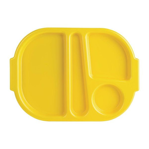 Olympia Kristallon Tabletts mit Fächern 32,2x23,6cm gelb, VE: 10 Stück, DL127