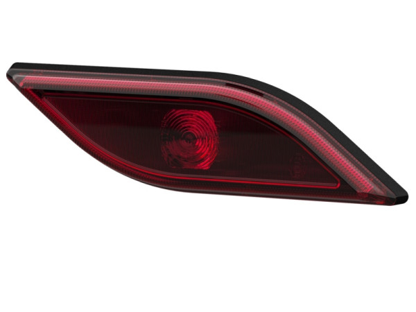 HELLA Schlussleuchte, Shapeline Style Small, LED, 24/12V, geklebt, Lichtscheibenfarbe: rot, Kabel: 250mm, AMP/Male, hinten rechts, 2SA 013 324-221