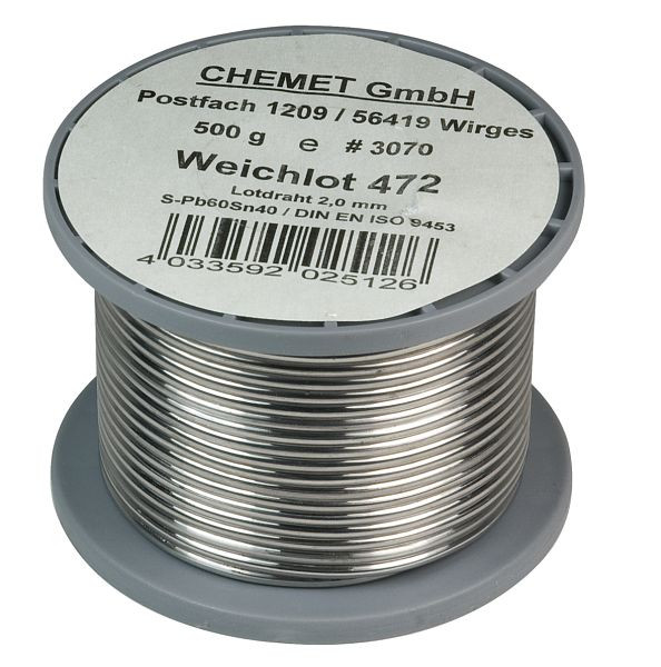 SW-Stahl Lötdraht, 40% SN, 500g Spule, VE: 0,5 kg, 62012L, 4033592025126