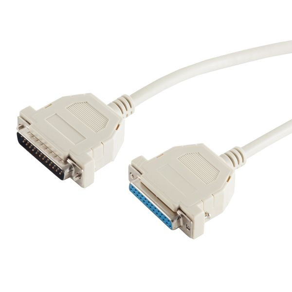 S-Conn SUB-D Verlängerung, 25-pol Sub D-Stecker auf 25-pol Sub D-Kupplung, mit Schnapphauben, 5,0m, 78022-5