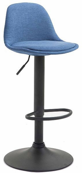 CLP Barhocker Kiel Stoff schwarz, blau, 308986, 4251563471257