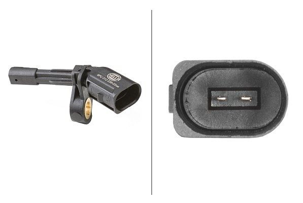 HELLA Sensor, Raddrehzahl, 12V, 2-polig, Hinterachse, ohne Kabel, 6PU 012 039-031