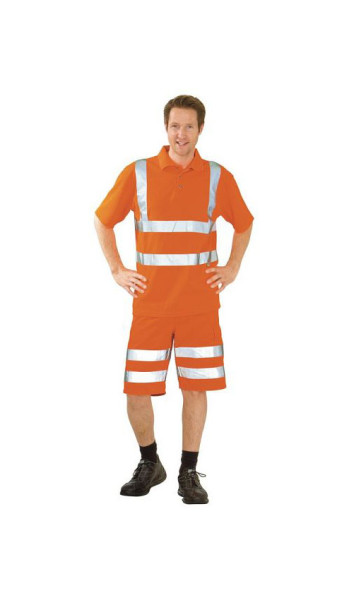 Planam Warnschutz Poloshirt, uni orange, Größe S, 2091044