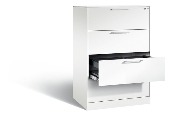 C+P Hängeregistraturschrank Asisto, H1310xB800xT600mm, Farbe: Verkehrsweiß, Bügelgriff, 146223-412 S10410