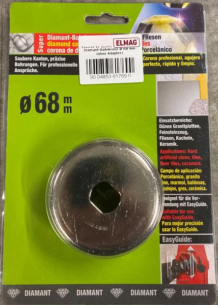 ELMAG Diamant-Bohrkrone Ø 68 mm (ohne Adapter), 61769, 9004853617690