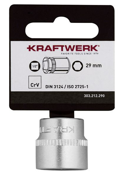 Kraftwerk BASIC LINE 1/2" Steckschlüsseleinsatz 29 mm mit Hänger, 303.212.290