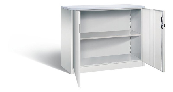 C+P Büroschrank Acurado, H1000xB1200xT500mm, Farbe: Lichtgrau, Muldengriff, 2 OH, 9486-1200 S10308