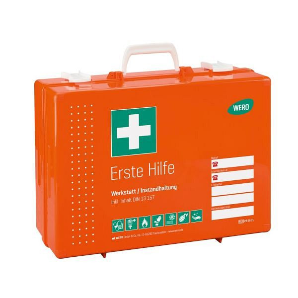 WERO Erste Hilfe Koffer Werkstatt / Instandhaltungsarbeiten inklusive DIN 13157 in Werotop 450, 220971