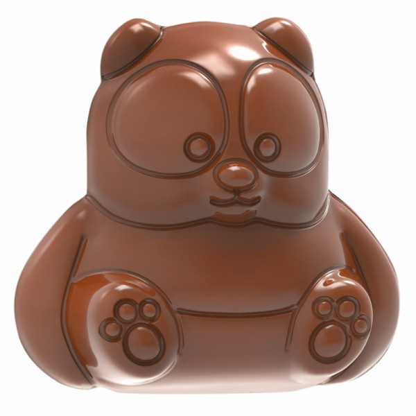 Schneider Schokoladen Form - Panda, 275 x 135 x 24 mm - Doppelform recto/verso / 36,5 x 34 mm, 9 + 7,5 gr, 3 x 6 Stück, 421874