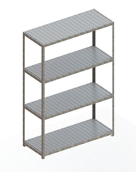 Meta SPEED - RACK Regal 2970x2000x800 mm mit Stahlpaneelen, verzinkt, Bodenanzahl: 4, 20087030