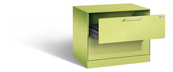 C+P Karteischrank Asisto, H710xB800xT600mm, Farbe: Viridingrün / Viridingrün, Bügelgriff, 146273-222 S10025