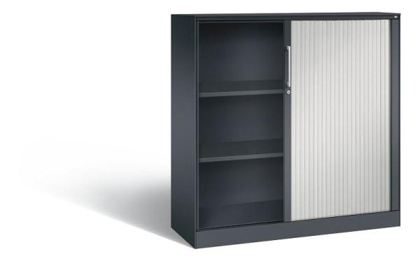 C+P Rollladenschrank Asisto, H1310xB1200xT435mm, Farbe: Schwarzgrau / Lichtgrau, Bügelgriff, 3 OH, 143031-000 S10077