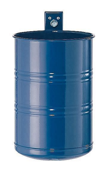 Renner Abfallbehälter ca. 35 L, ungelocht, zur Wand- und Pfostenbefestigung, feuerverzinkt und pulverbeschichtet, kobaltblau, 7004-01PB 5013