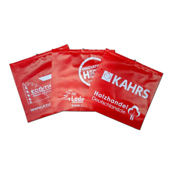 Stein HGS Warnflagge mit individuellem Aufdruck, Aufdruck zweiseitig, einfarbig weiß, 38160