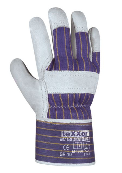 teXXor Rindvollleder-Handschuhe "MONTBLANC I", Größe: 10, VE: 120 Paar, 1158-10