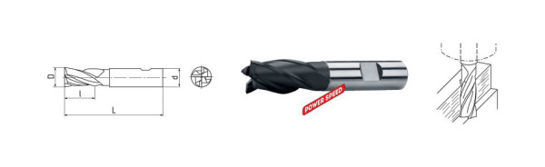 ELMAG HSSE PM-Schaftfräser DIN 844, Ø 6,0 mm (kurz), 72604