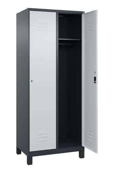 C+P Spind Classic PLUS, Füße, 2 Abteile, 1950x800x500mm, 7016/7035, 080010-22 S10028