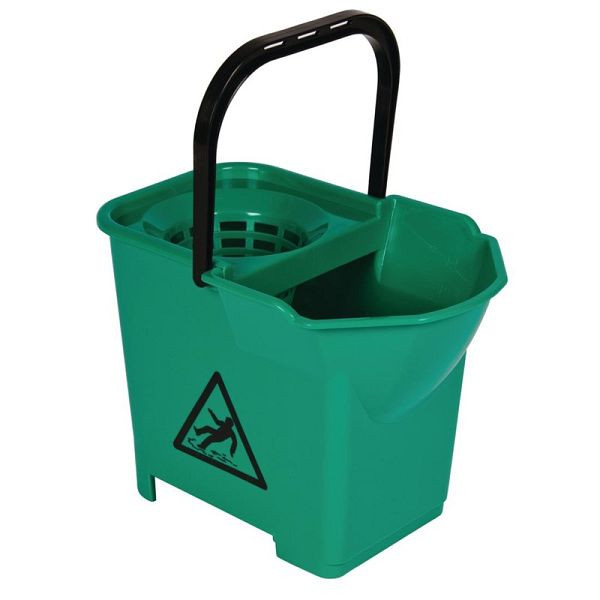 Jantex Moppeimer grün 14L, einfach zu füllen, Schmutzsammler und -gitter, S224
