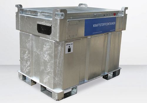 DENIOS Mobile Dieseltankanlage KI-D, doppelwandig, 450 Liter, mit 230V-Pumpe, 278993