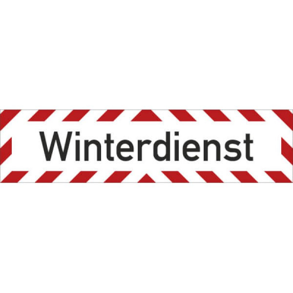 STEIN HGS Hinweisschild - Winterdienst, Maße (BxH) 500 x 125 mm, Magnetfolie reflektierend, 77948.0004