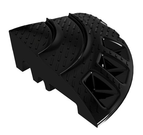 Schake Bordsteinrampe - Endstück - rechts -Maße: 335 x 335 x 120 mm Ausführung: Recycling Material, 33920R