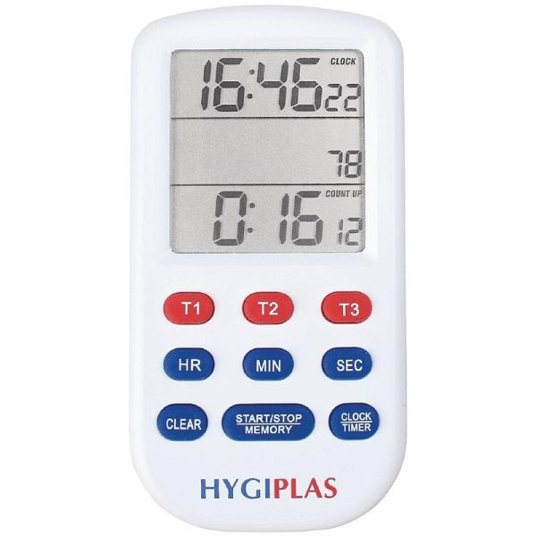Hygiplas dreifacher Wecker, einfach ablesbares Display, CF915
