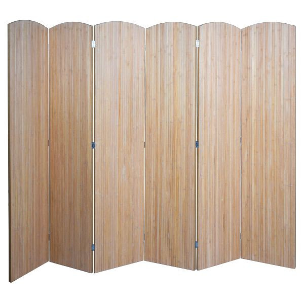 Mendler Bambus Paravent HWC-O30, Raumteiler Trennwand Sichtschutz, zusammenklappbar 6 Paneele 170x245cm, 111164