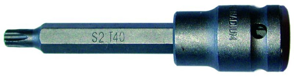 SW-Stahl IMPACT-Schraubendreheinsatz, 1/2", T-Profil, T40 x 100 mm, brüniert, 05354L