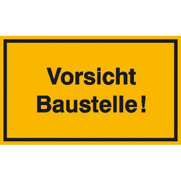 Stein HGS Hinweisschild zur Baustellenkennzeichnung, Vorsicht Baustelle!, 11.5002