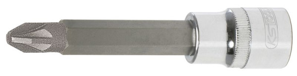 KS Tools 1/2" CHROMEplus Bit-Stecknuss, lang, PZ1, 918.1688