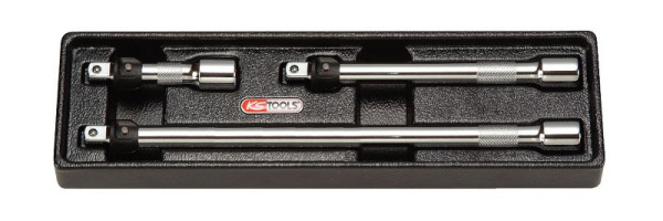 KS Tools 3/8" CHROMEplus Verlängerungs-Satz mit Verriegelung, 3-teilig, 919.0383