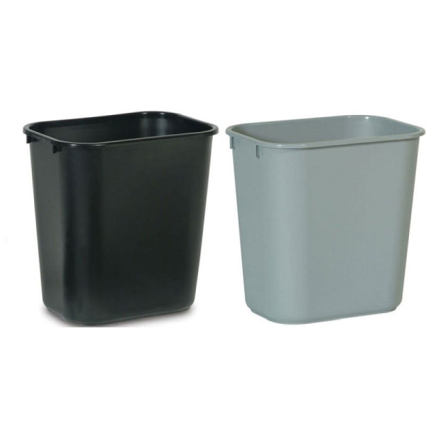 Stein HGS Papierkorb -Square- Rubbermaid, Schwarz, ohne Schwingdeckel, Volumen: 26,6 Liter, 12172-01