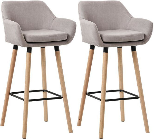 CLP Barhocker Grant Stoff, taupe, VE: 2 Stück, 325082