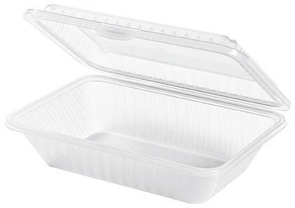 Contacto Eco-Takeouts Behälter, weiß, 23,5 x 17 x 7 cm, VE: 12 Stück, 1104/230