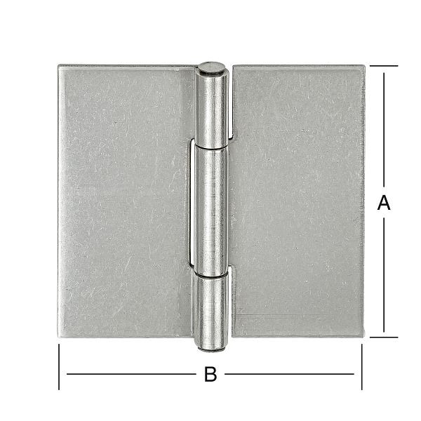 Vormann käntige Scharniere, gerollt 40 x 40 mm ungebohrt, VE: 50 Stück, 010503040U