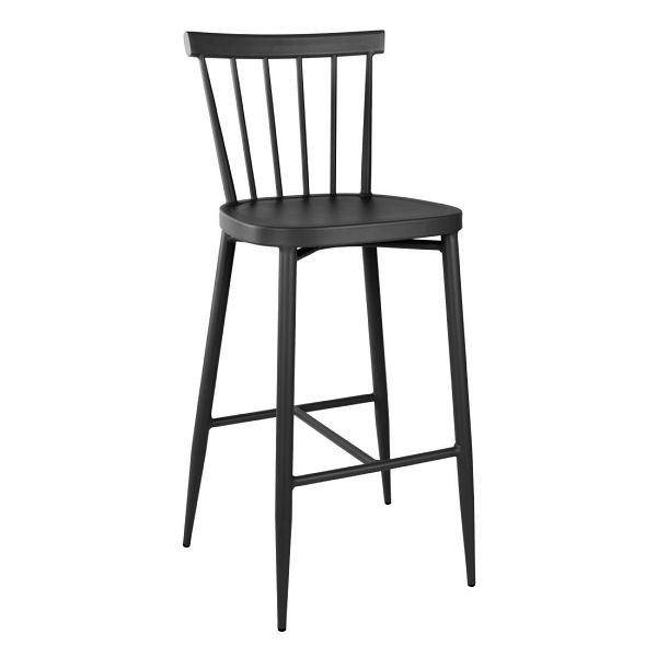 Bolero Windsor Hochhocker aus Aluminium in Schwarz, VE: 2 Stück, DX688