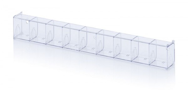 Auer Kippkastenmodule glasklar, LxBxH: 60 x 6,2 x 7,7 cm, KM 9