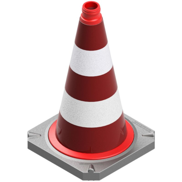 Stein HGS Leitkegel BASt-geprüft nach TL-Leitkegel, 500 mm, vollreflektierend, RA2, 3L530TL2