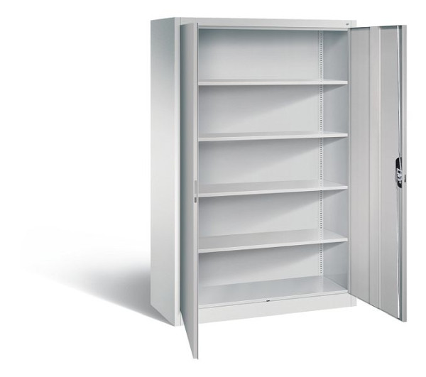 C+P Büroschrank Acurado, H1950xB1200xT500mm, Farbe: Lichtgrau / Weißaluminium, Muldengriff, 5 OH, 9480-000 S10824