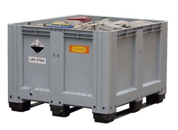 Cemo Altbatterie-Box 610 l, grau, Maße: 120 x 100 x 76 cm, 8322, 4052886130582